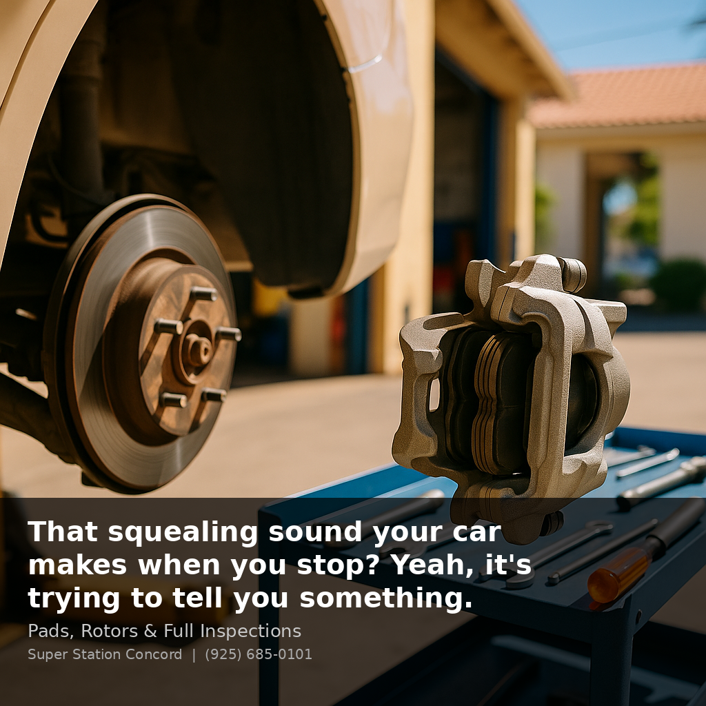 That squealing sound your car makes when you stop? Yeah, it's trying to tell you something.