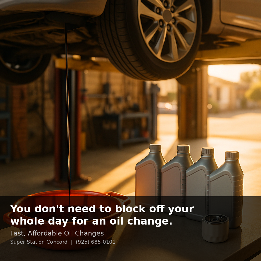 You don't need to block off your whole day for an oil change.