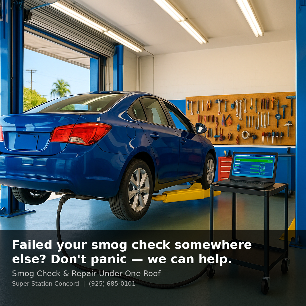 Failed your smog check somewhere else? Don't panic — we can help.