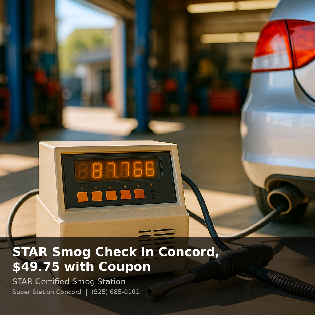 STAR Smog Check in Concord, $49.75 with Coupon