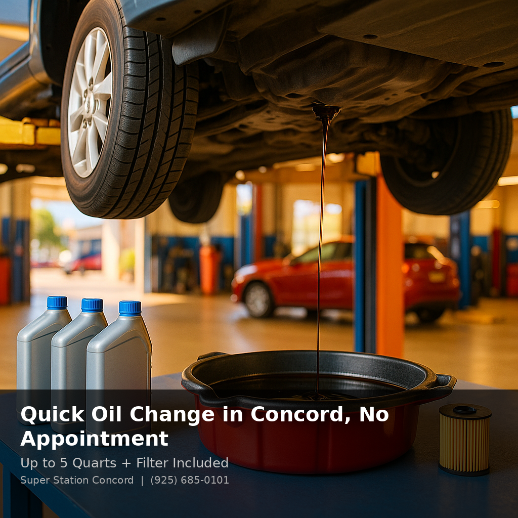 Quick Oil Change in Concord, No Appointment